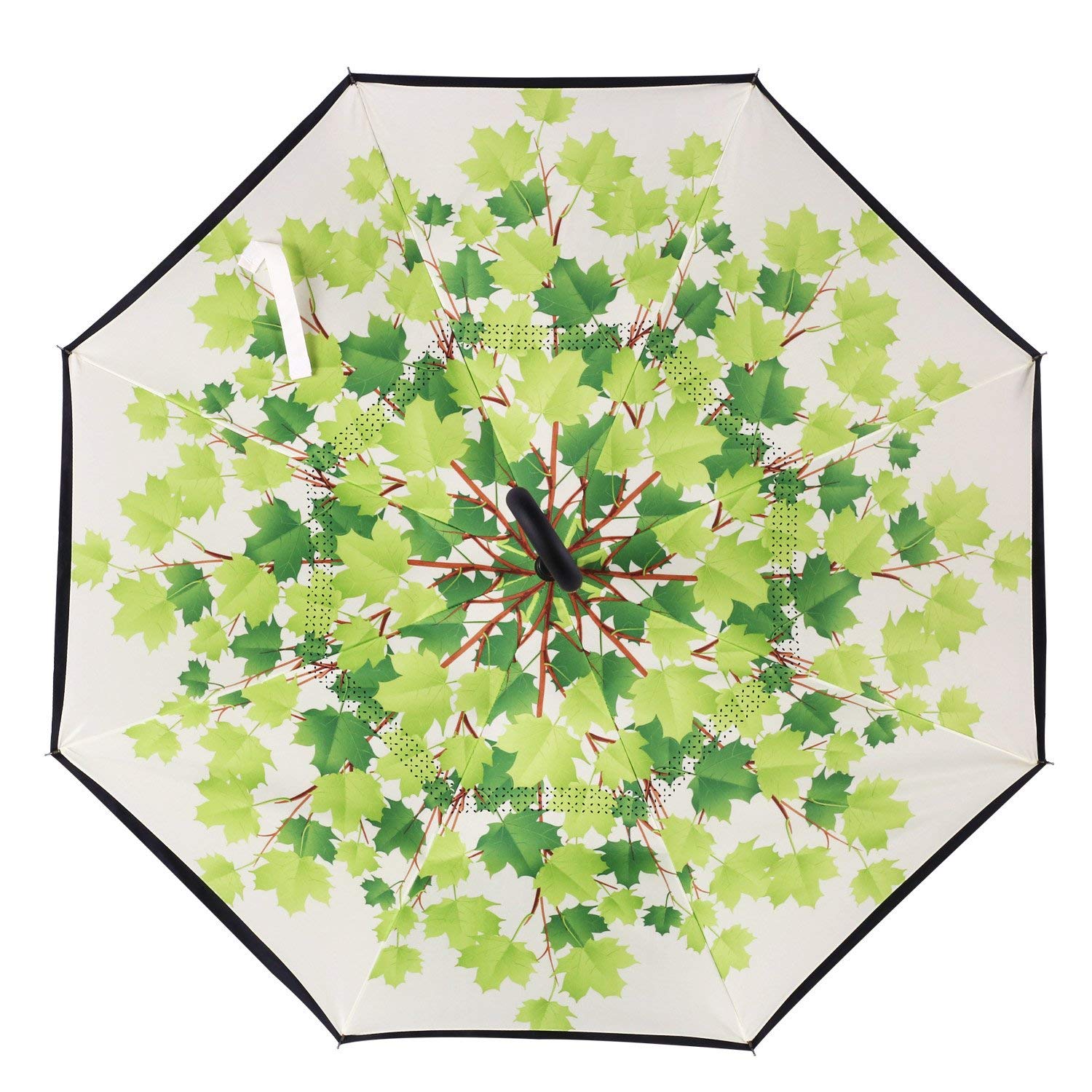 Monstleo Inverted Umbrella,Double Layer Reverse Umbrella for Car and Outdoor Use by, Windproof UV Protection Big Straight Umbrella With C-Shaped Handle and Carrying Bag