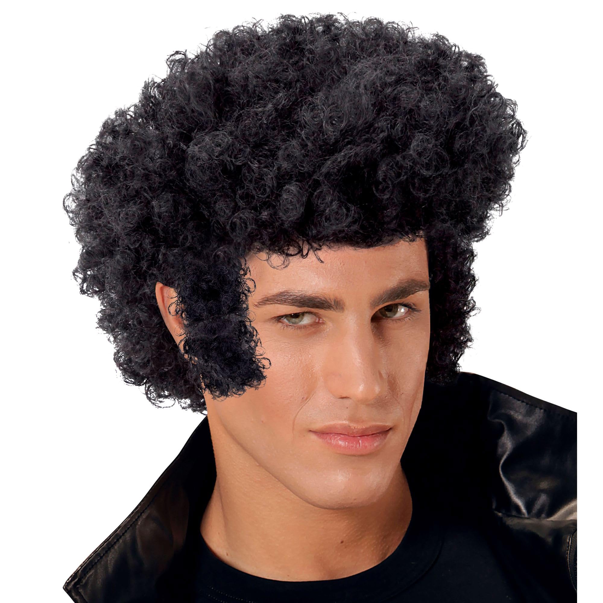 Rock N Roll Black Wig for Hair Accessory Fancy Dress