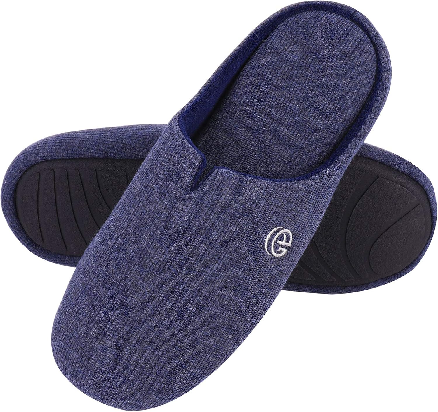 Men's Comfort Cotton Knit Memory Foam Slippers Light