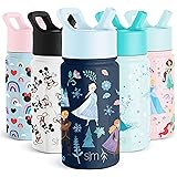 Simple Modern Disney Frozen Kids Water Bottle with Straw Lid | Reusable Insulated Stainless Steel Cup for School | Summit Col
