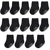 Fruit of the Loom Baby 14-Pack Grow & Fit Flex Zones Cotton Stretch Socks - Unisex, Girls, Boys