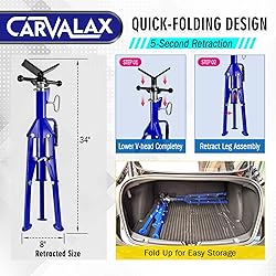 CARVALAX V-Head Pipe Jack Stand, 28"-52" Adjustable