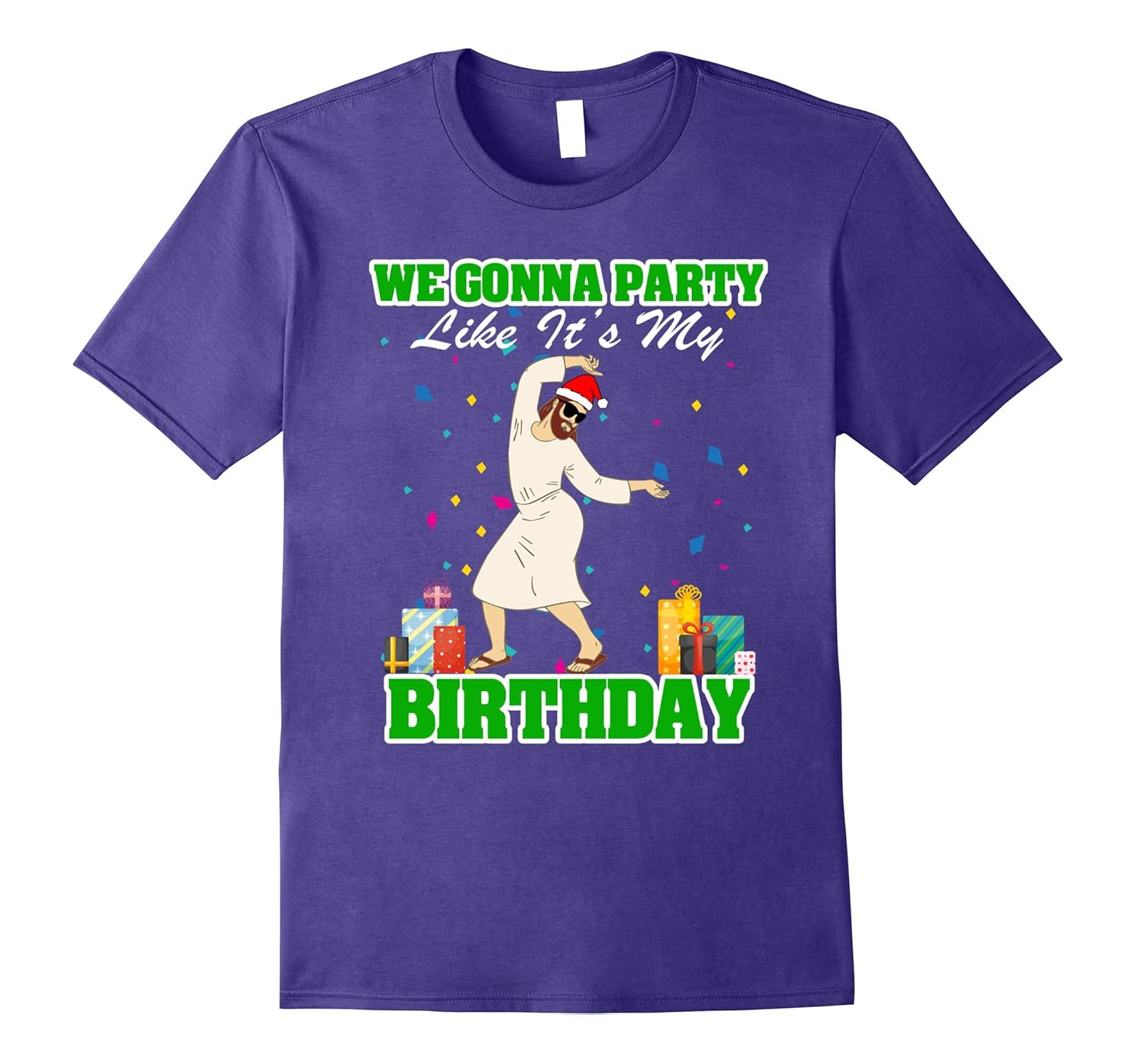 Funny Christmas Shirt - JESUS Birthday Party t-shirt-Rose