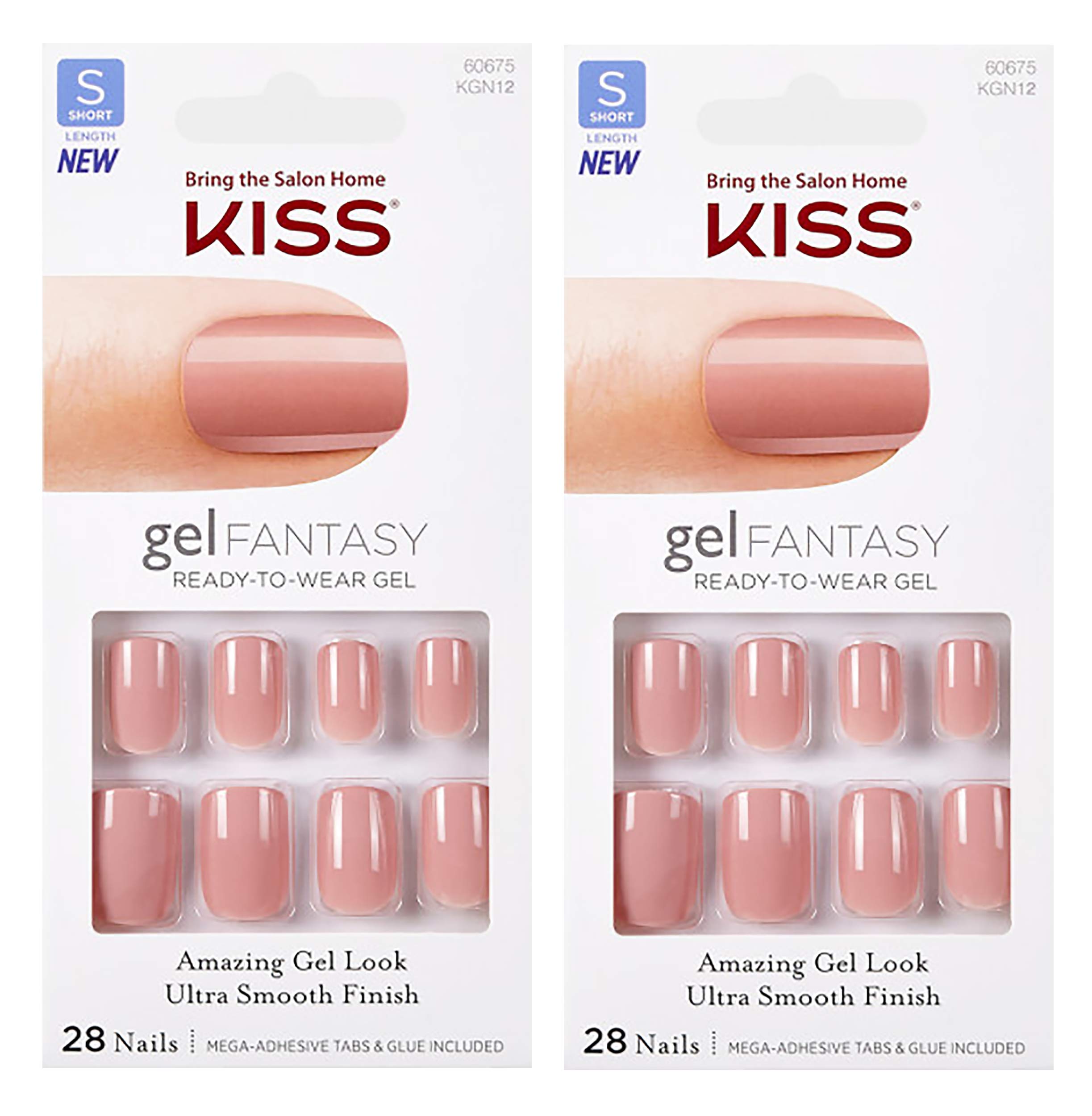 Kiss Nails GEL FANTASY "KGN09" (AB FAB) Short Design Nails