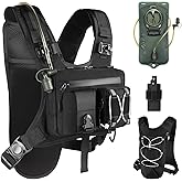 Sling Vest Chest Bag with 2L Water Bladder Gear Holster Running Vest Hydration Backpack Lightweight Adjustable Daypack Reflective Bag for Hiking Running Cycling Race Marathon for Women Men