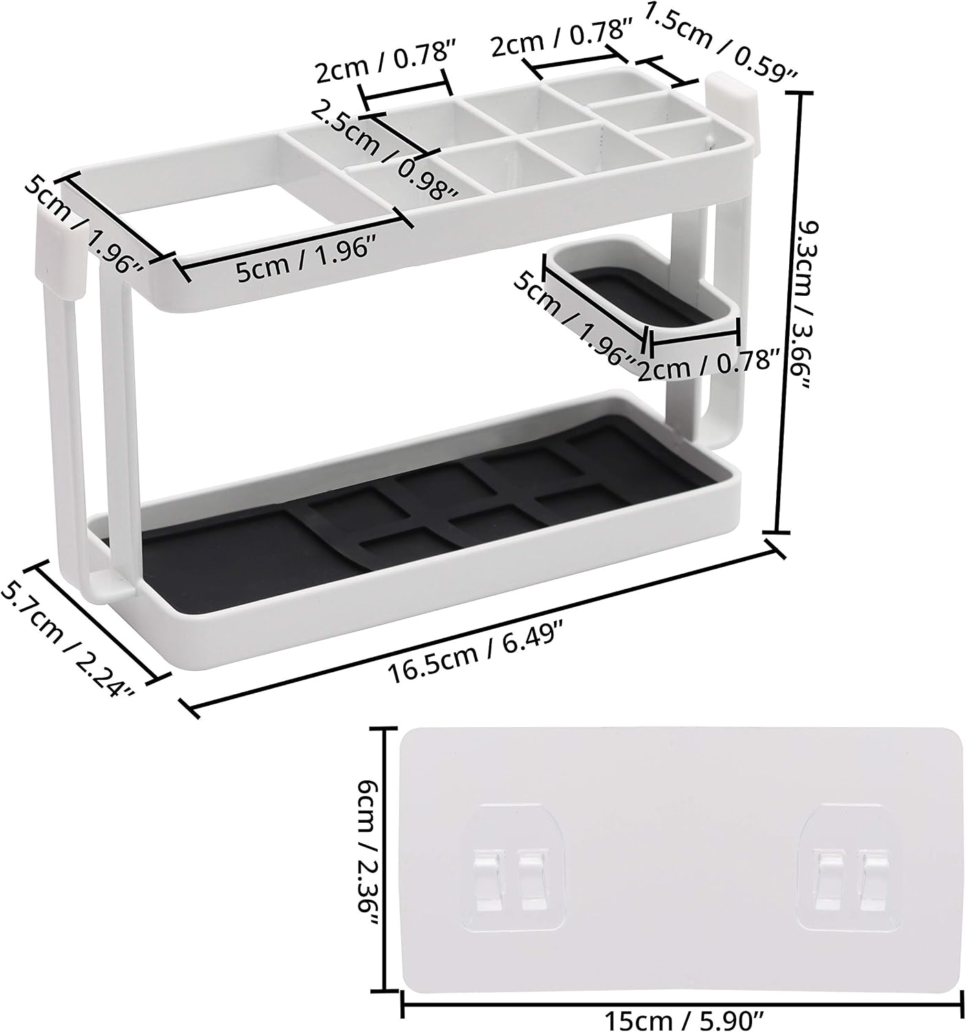 Kurelle No Drilling No Screws Toothbrush Holder - Image 3
