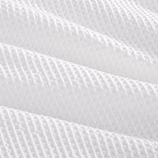 BEDSURE COTTON DUVET COVER KING – 100% COTTON WAFFLE WEAVE COCONUT WHITE DUVET COVER KING SIZE, GENTLESOFT™ AND BREATHABLE BEDDING SET FOR ALL SEASON, 3 PIECES, 104″X90″