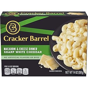 Cracker Barrel Sharp White Cheddar Macaroni and Cheese Dinner (14 oz Boxes, Pack of 12)