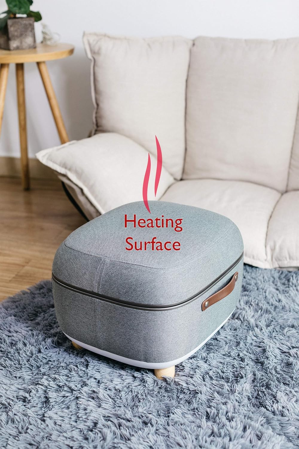 Simple Being Foot Massager Electric Ottoman Storage Removable Heating Lid, Shiatsu Therapy with Heat, Air Pressure, Vibration, Fits feet up to Men Size 14 (Grey): Health & Personal Care