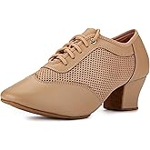RoseMoli Women's 2" Practice Dance Shoes Latin Dance Shoes Lace-up Ballroom Modern Salsa Rhythm Teaching Practice Professional Performance Dance Shoes