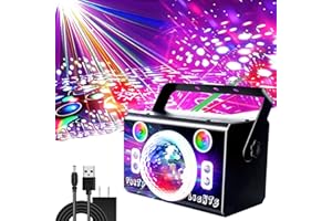 KISMEE Dj Disco Light Parties LED Disco Ball Light Strobe Lights Projector Sound Activated Remote