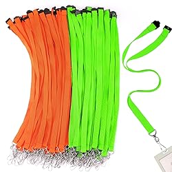 Patelai 60 Pcs Breakaway Lanyards with J Hook Bulk