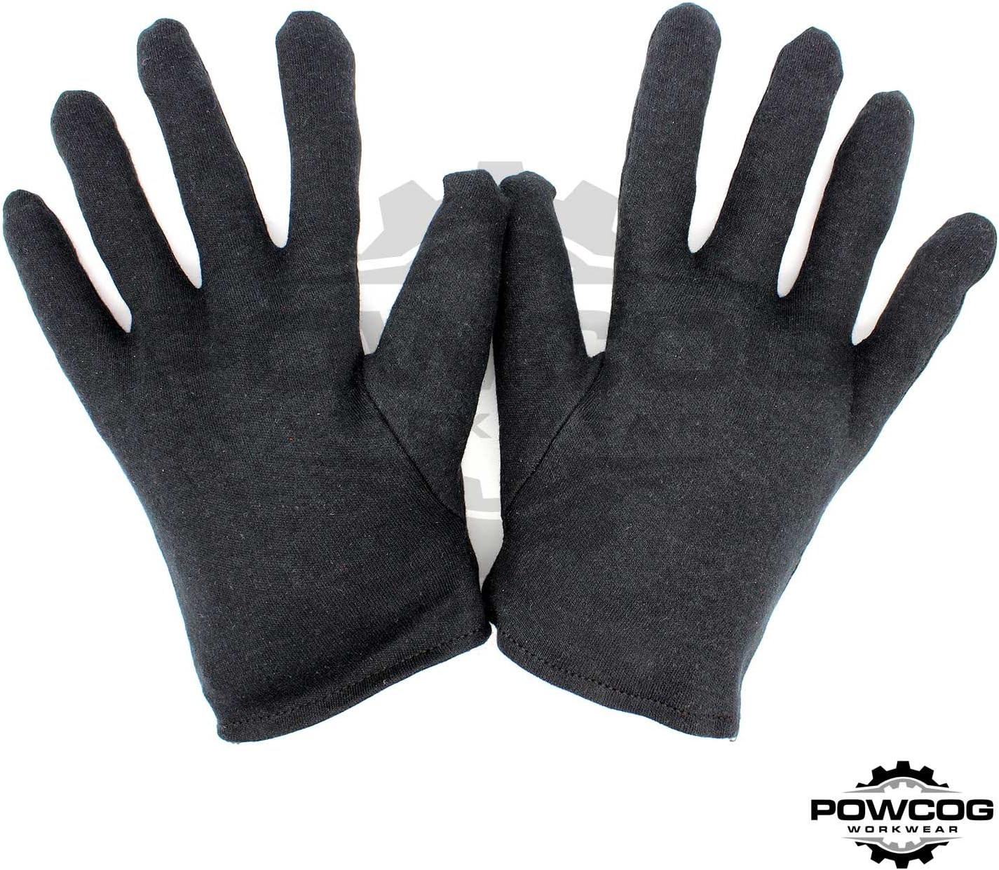 3 x Powcog Black 100% Cotton Gloves in Large | Beauticians, Skin Cleaning (3)