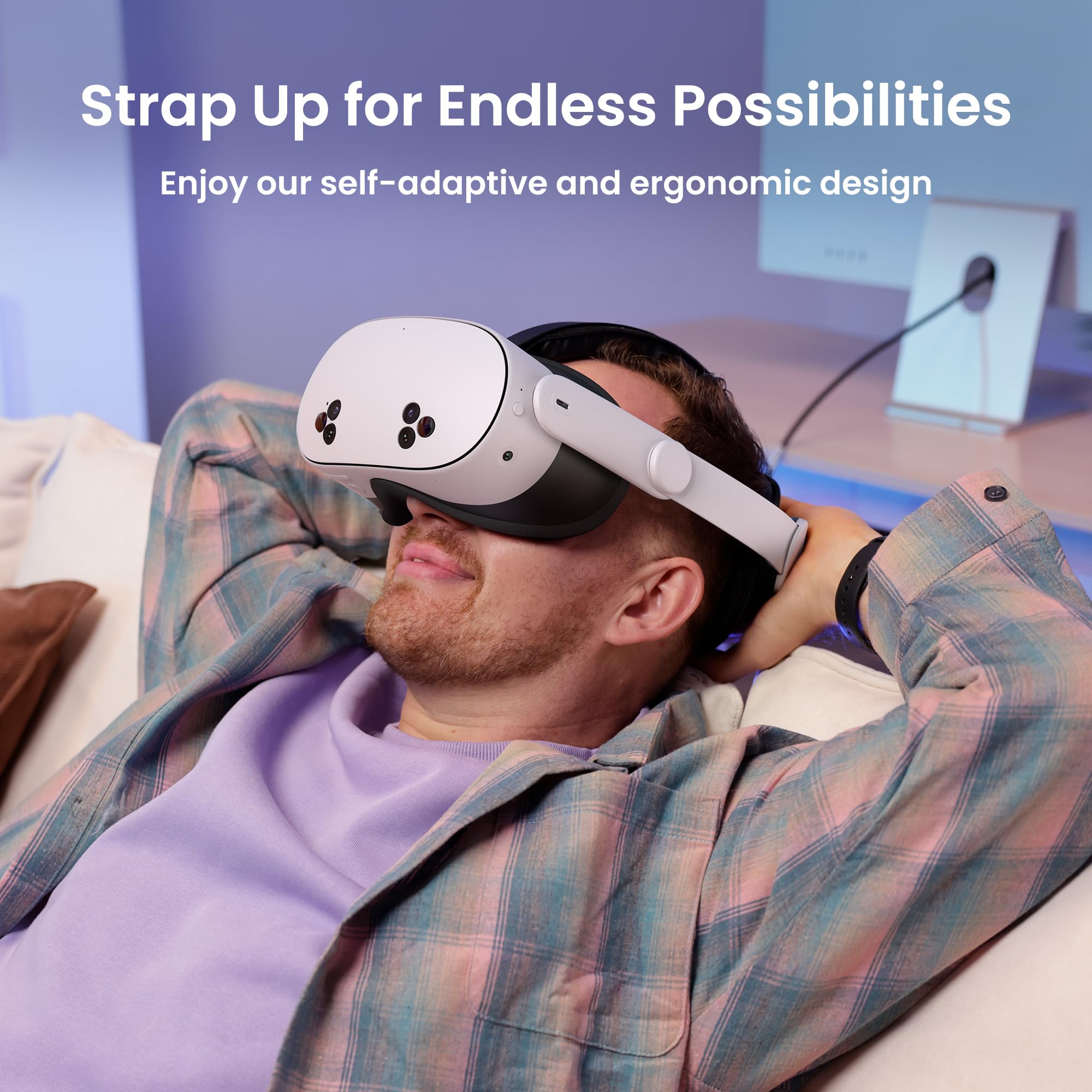 KIWI design K4 Head Strap, VR Headset Accessories for Meta Oculus Quest 3/3S, Non-Battery & Enhanced Support & Adjustable & Comfort Strap