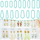 TAINSKY Long Dangle Shape Clay Cutters, 17 Shapes Polymer Clay Cutters for Earrings Making, Long Rectangle Shape Polymer Clay Cutters, Basic Clay Cutters for Polymer Clay Jewelry