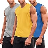COOFANDY Men's 3 Pack Workout Tank Tops Gym Sleeveless Shirts V Neck Bodybuilding Muscle Tee Shirt