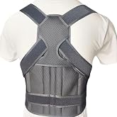Posturium Posture Corrector for Men &amp; Women &ndash; Adjustable Back Brace for Upper Back, Shoulder &amp; Neck Support &ndash; Breathable, Adjustable &amp; Comfortable for Everyday Wear (Black, Medium)