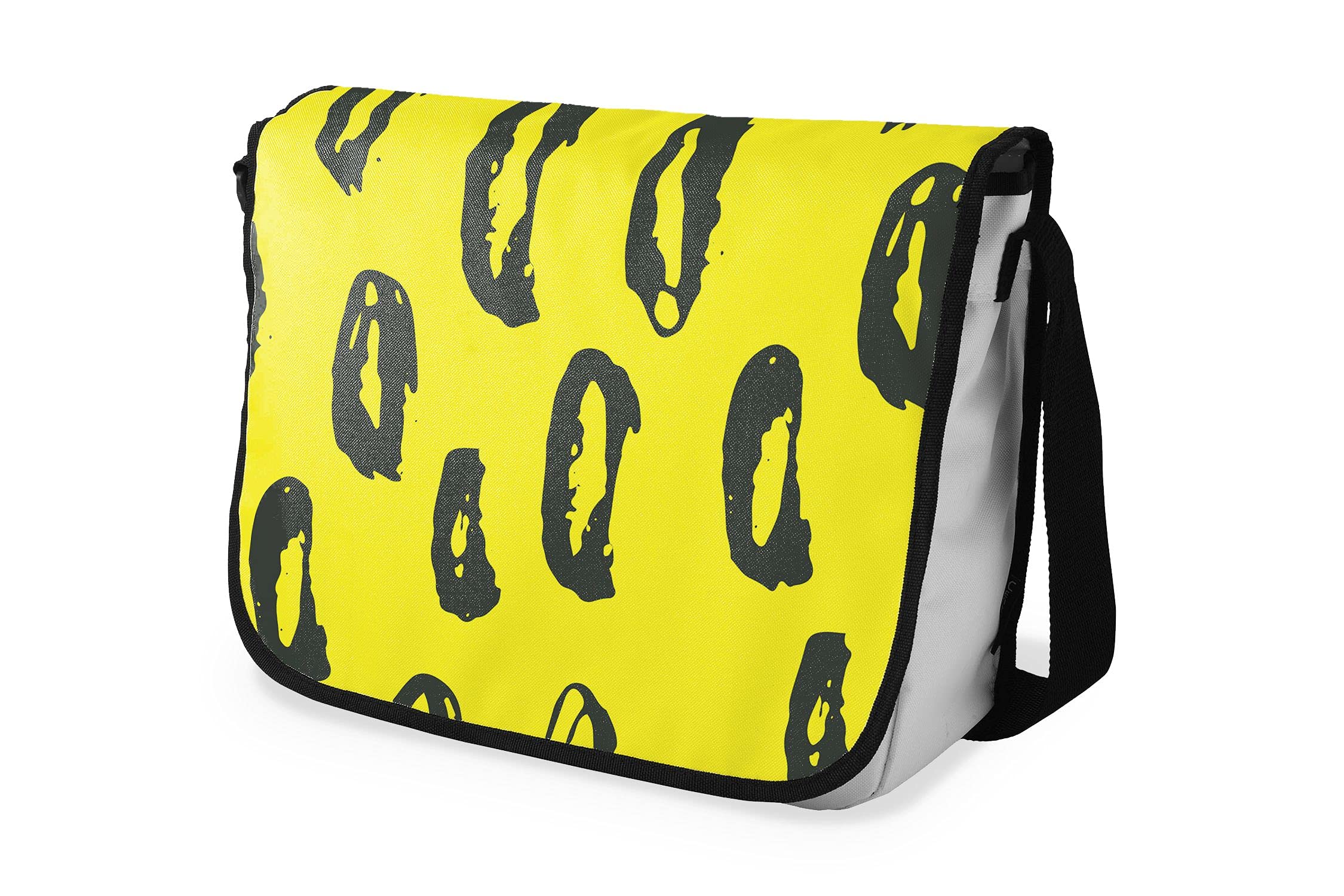 Bonamaison Digitally Printed Messenger School Bag with Black Strap for Students, Cross Body Bag, Courier Bag, Shoulder Bag for School, Back to School, Size: 29x36 Cm