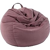 LPMOERA Stuffed Animal Storage Bean Bag Chair Cover (No Filler) For Kids and Adults.Pets Dogs/Cats Lazy Beds.Soft Premium Corduroy Stuffable Bean Bag For Organizing Children Plush Toys or Memory Foam