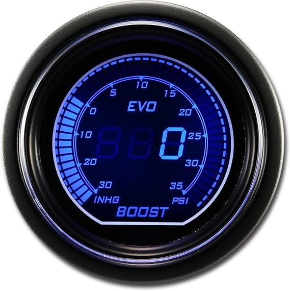 EVO series Electronic Boost Gauge PSI Blue Red Backlit