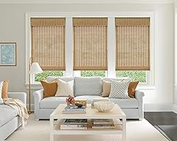 LazBlinds No Tools No Drill Cordless Bamboo Roman