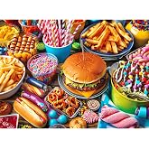 500 Piece Puzzle for Adults, Hamburger Jigsaw Puzzles 500 Pieces | Youths Favorite Foods Puzzles, Birthday and Various Holiday Party for Family Adult, Funny Puzzle for Adults, 20.5x15 in