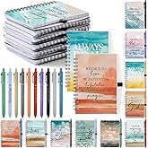 Harloon 40 Set Christian Gift Bible Verse Notebooks and Ballpoint Pens Inspirational Scripture Notebooks with Religious Pen Church Gift for Employee Office Teacher Sunday School Supply