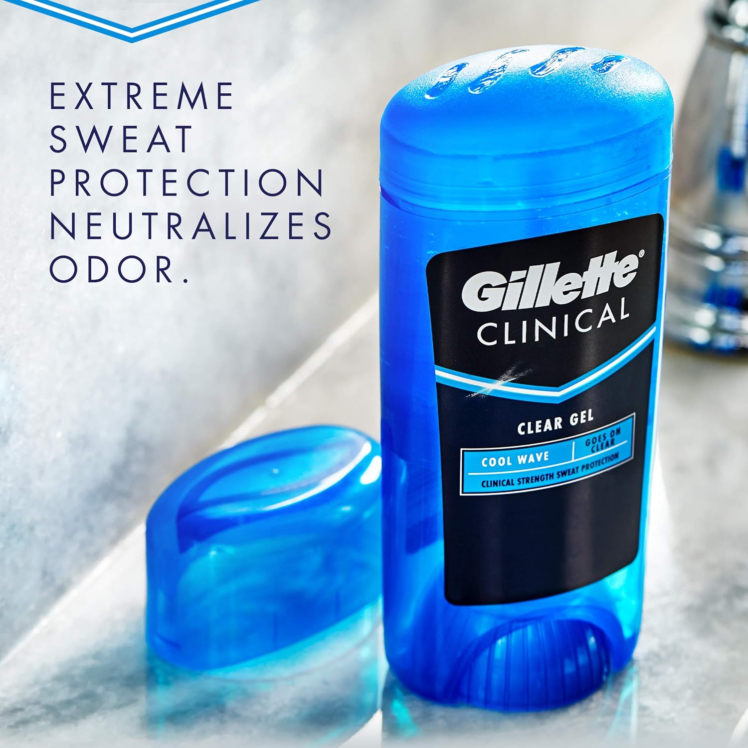 Gillette Clinical Clear Gel Cool Wave Antiperspirant and Deodorant, 2.6 oz : Beauty