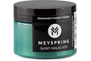 MEYSPRING Shiny Malachite - Epoxy Resin Pigment - 50g - Green Mica Powder for Epoxy Resin - Emerald Green Epoxy Pigment