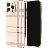 LINXUXIE Phone Case for Apple iPhone 13 Pro Max, Fashion Designer Leather Phone Case, Soft TPU Drop Protection Shockproof Protective Phone Holder Women