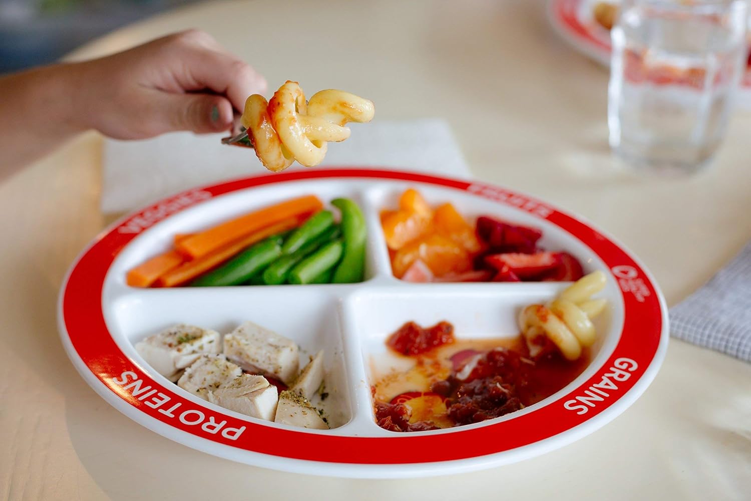  | Health Beet Portion Plate Choose MyPlate for Kids, Toddlers - Kids Plates with Dividers and Nutrition Portions - English Language (Single Plate): Dinner Plates