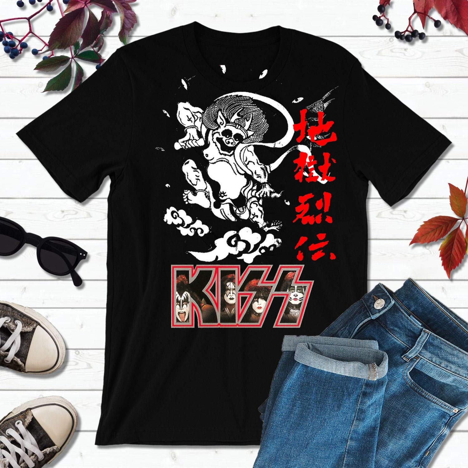 Tshirt Japan Music Kiss Jigokuretsuden (2008) Tokyo Five Graphic T