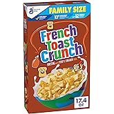 French Toast Crunch Breakfast Cereal, Family Size, 17.4 oz | Family Size, Real Cinnamon, Syrup and Cinnamon Taste, 13G Whole Grain, Good Source of Calcium, Ice Cream Topping