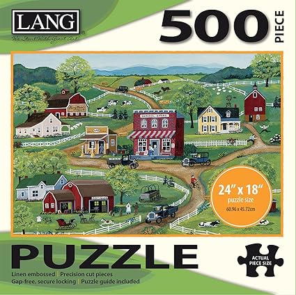 Lang - 500 Piece Puzzle -General Store, Artwork by Mary Singleton - Linen Finish - 24 x 18 Completed
