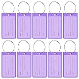 Rimilak 10 Pack PVC Luggage Tags for
