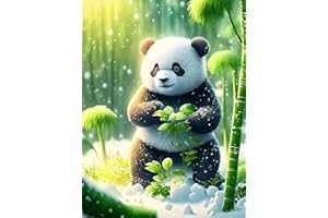 HXSYKJDM Diamond Art Painting Kits, Crystal Diamond Painting Kit, Adults Art Diamond Painting Kits for Home Wall Entrance Decorations 12inchx14inch (Cute Panda)