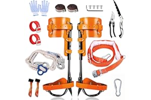 Tree Climbing Gear Set, Tree Climbing Spikes for Tree Work, Adjustable Tree Climbing Spurs, Arborist Equipment with Protectio
