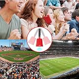 LEKATO 1 Pack 8 Inch Steel Cowbell with Handle Red Loud Noise Maker view 4
