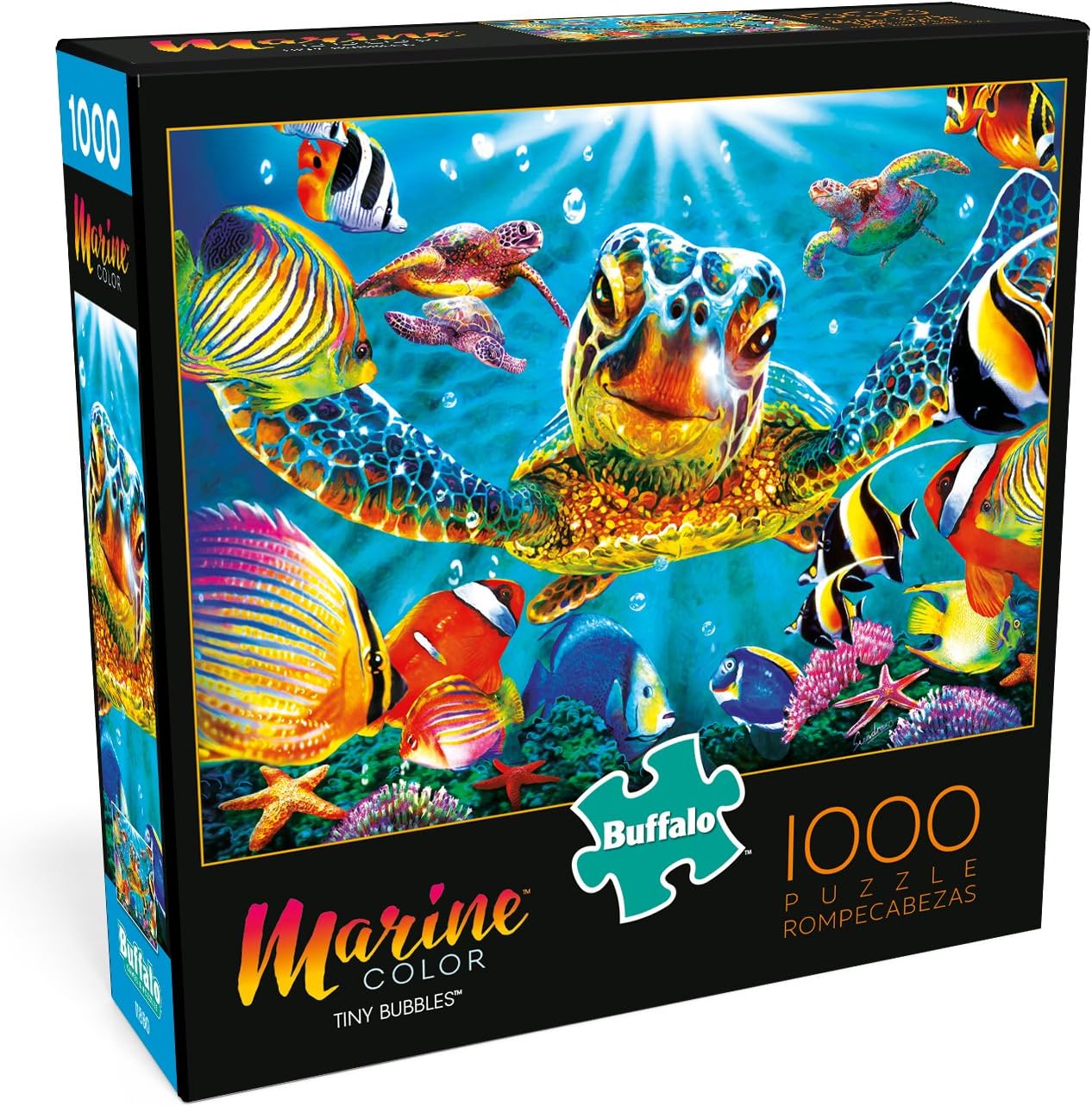 Buffalo Games - Tiny Bubbles - 1000 Piece Jigsaw Puzzle Multicolor, 26.75"L X 19.75"W: Toys & Games