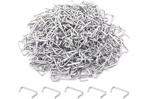 Rustark 1000 Pcs 3/4" Galvanized Hog Rings, Professional Upholstery Hog Rings Set for Furniture,Fencing,Bagging, Railing, Sausage Casing, Meat bags, Shock Cords