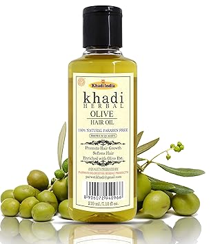 Khadi Herbal Olive Oil Promote Hair Growth & Softens Hair Prevent Hair Fall (Pack Of-1)