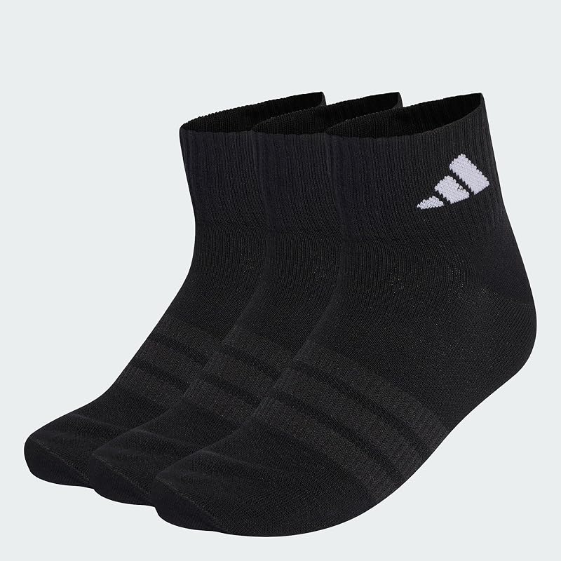Unisex adulto Thin&Light Sportswear Ankle Socks 3 Pair Pack, black/black/white, 42-45