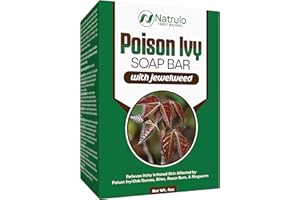 NATRULO Poison Ivy Soap Bar - All Natural Poison Ivy - Anti-Itch Skin Cleanser Bar for Poison Ivy, Poison Oak & Sumac - Removes Oils, Soothes & Relieves Rashes - 4 oz Bar Made in USA (4 Ounce (Pack of 1))