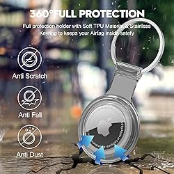 Airtag Case with Keychain, Airtag Holder Compatible
