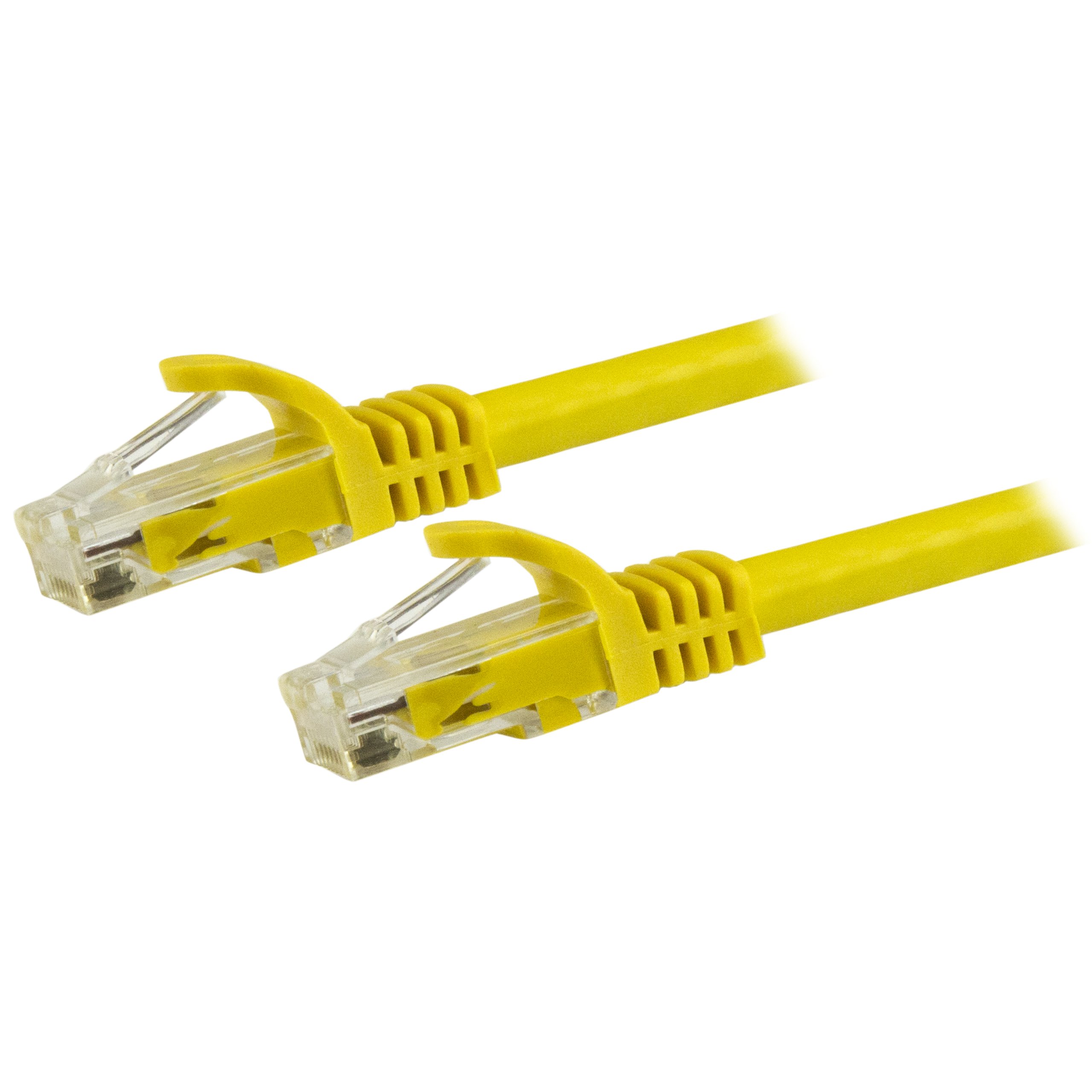 StarTech.com 7.5m CAT6 Ethernet Cable - Yellow CAT 6 Gigabit Ethernet Wire -650MHz 100W PoE RJ45 UTP Network/Patch Cord Snagless w/Strain Relief Fluke Tested/Wiring is UL Certified/TIA (N6PATC750CMYL)