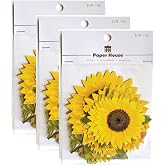 Paper House Productions Sunflowers 24-Piece Scrapbook Die-Cut Stickers - 3 Packs