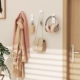 susswiff White Self Adhesive Hooks 6kg Heavy Duty Door Wall Hanger 4 Pack view 2