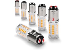 Ziomitus Low Voltage BA15D LED Bulbs 12V-24V,1142 1004 1076 1130 1176 1075 S8,Warm White Yellow 2700k Led for RV Camper Trailer Boat Marine Outdoor Landscape Trunk Interior Anchor Light,5Pack