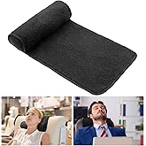 Weysat Neck Head Pillow for Recliner Chair Non Slip Fleece Adjustable Neck Roll Support Headrest Pillow for Travel Home Office Recliner Couch Sofa Armchair(Black)