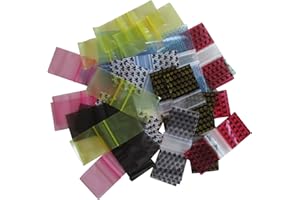 100-2" x 2" 2020 Small Zipper Lock Baggies Craft Resealable Plastic Baggy 2 Mil Zipper Poly Bags (Mix 10 Designs 100 Bags)